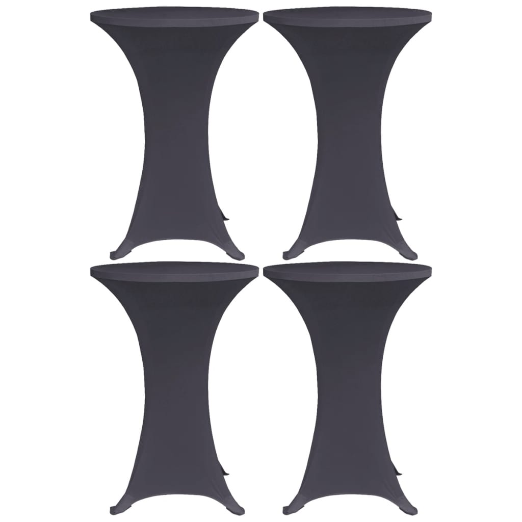 Berkfield Stretch Table Cover 4 pcs 80 cm Anthracite