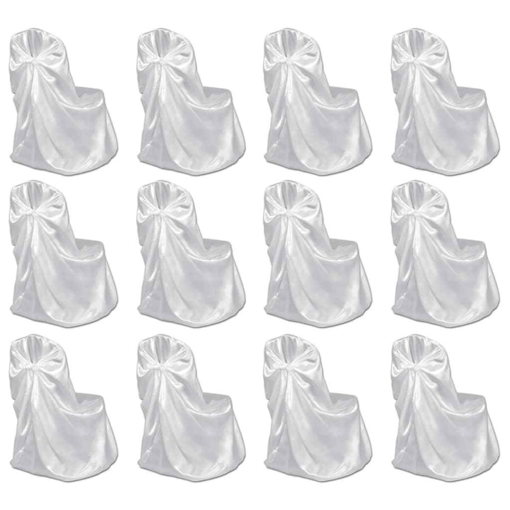 Berkfield Chair Cover for Wedding Banquet 12 pcs White