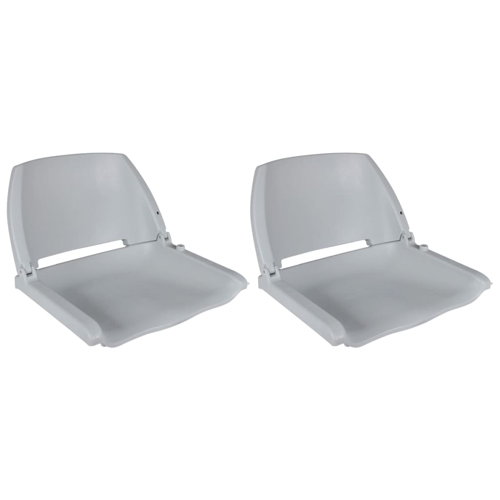 Berkfield Boat Seats 2 pcs Foldable Backrest No Pillow Grey 41x51x48 cm