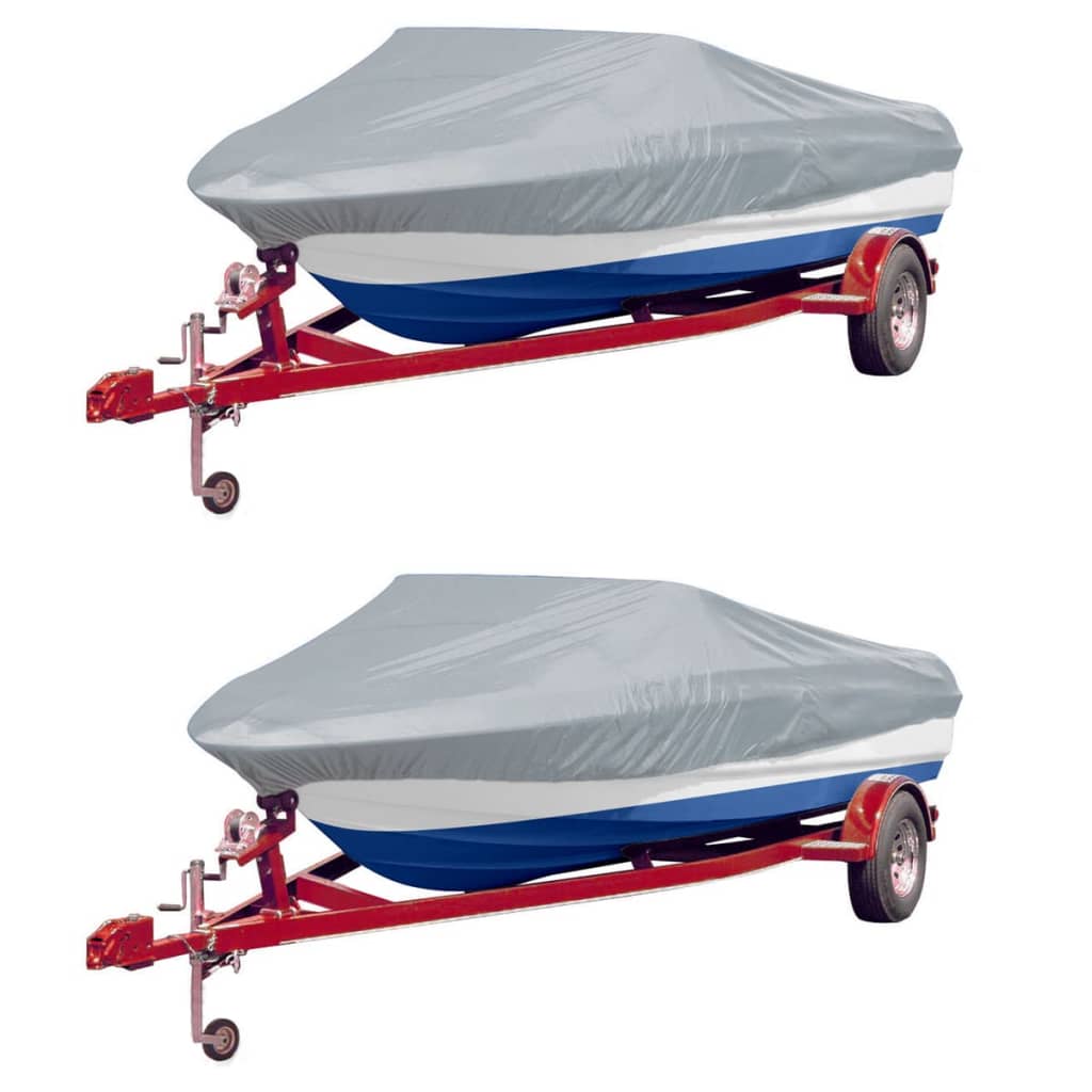 Berkfield Boat Covers 2 pcs Grey Length 427-488 cm Width 173 cm