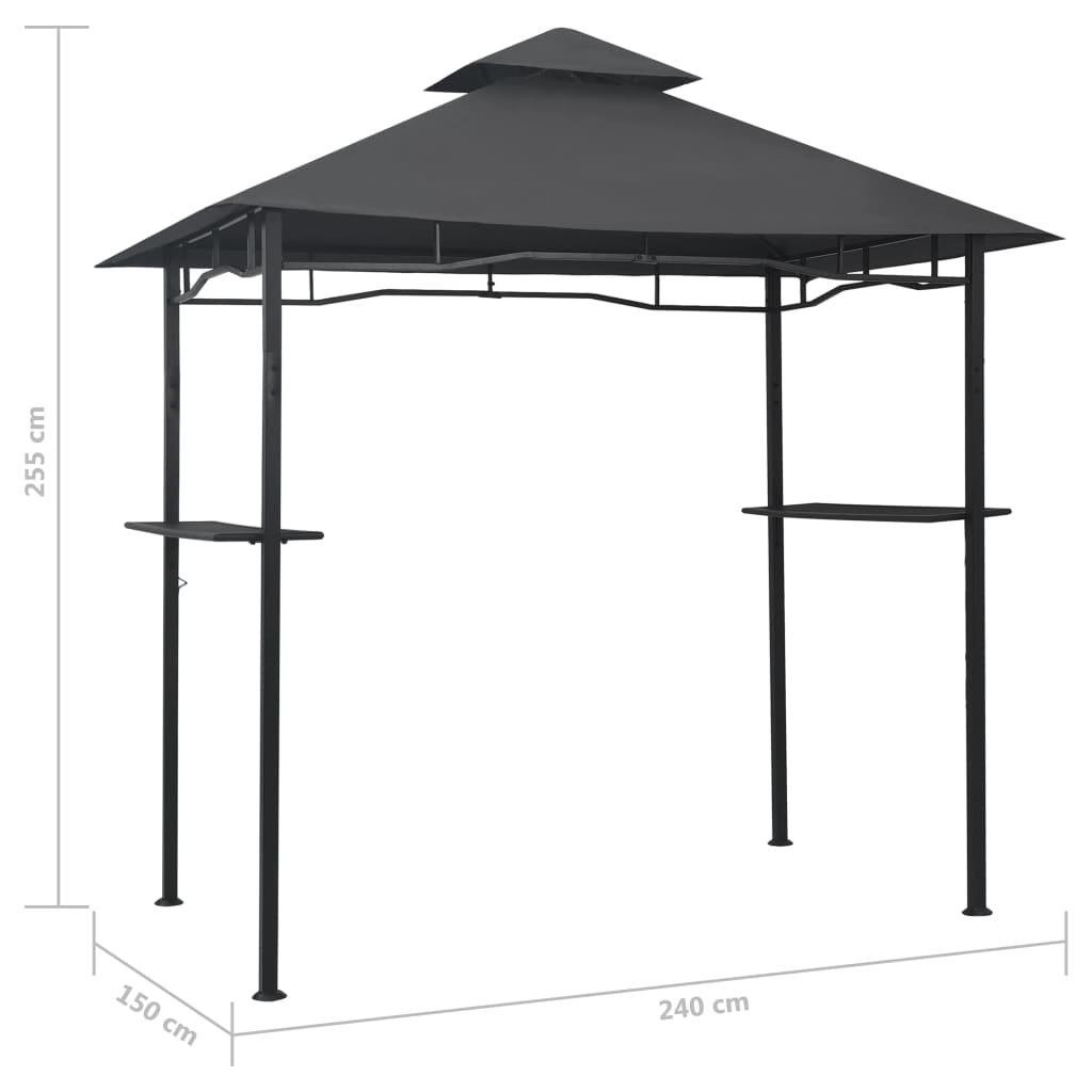 Berkfield BBQ Gazebo 240x150x255 cm Anthracite Steel