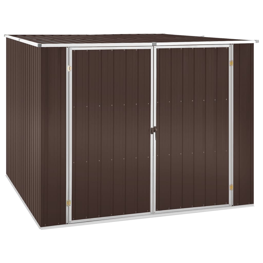 Berkfield Garden Shed Brown 195x198x159 cm Galvanised Steel