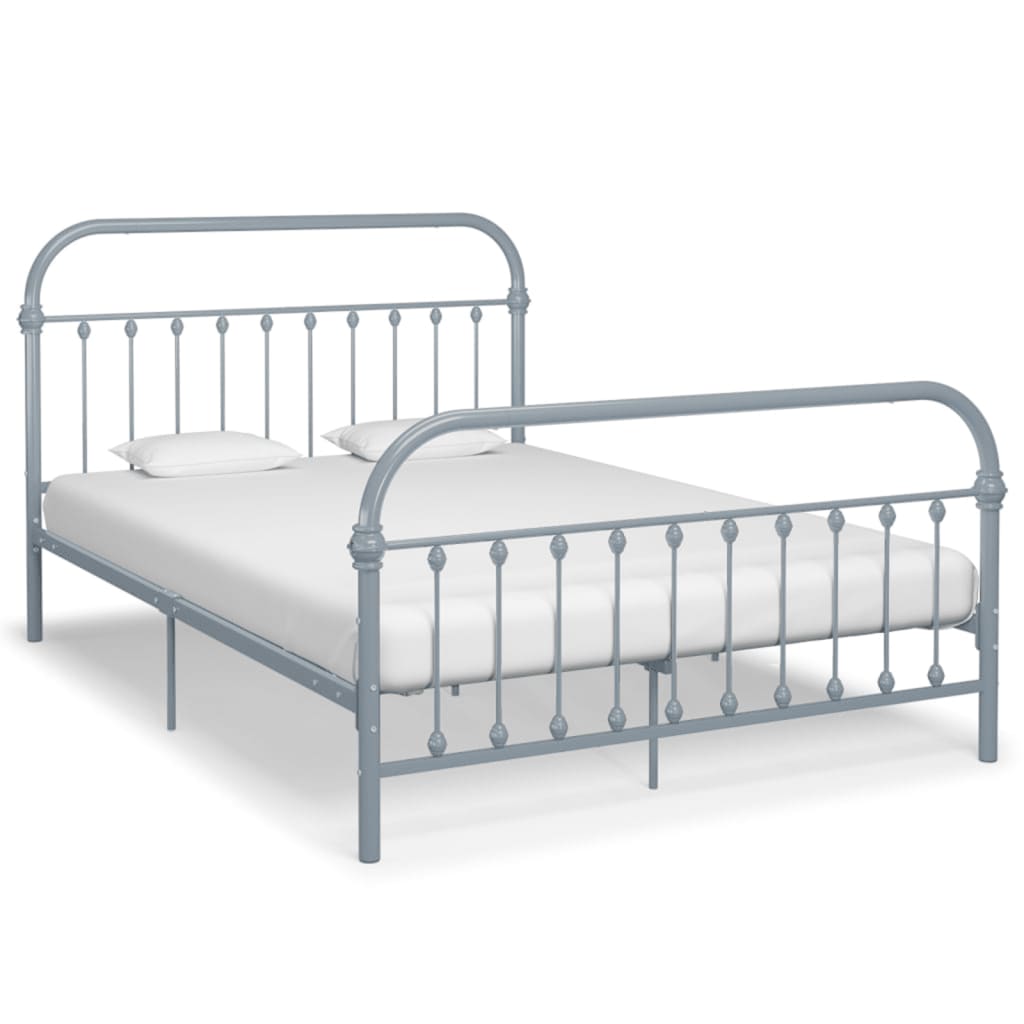 Berkfield Bed Frame Grey Metal 160x200 cm