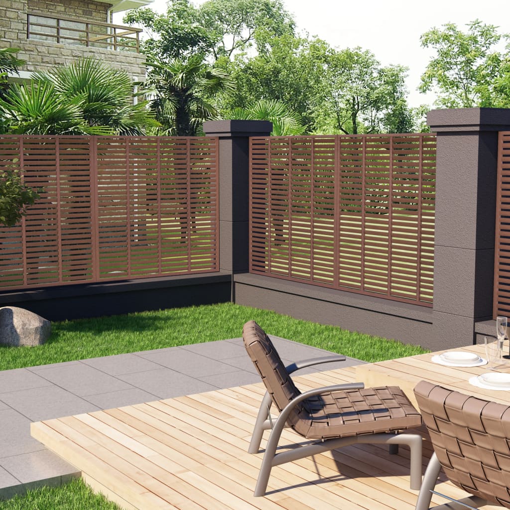 Berkfield Louver Fence WPC 170x170 cm Brown