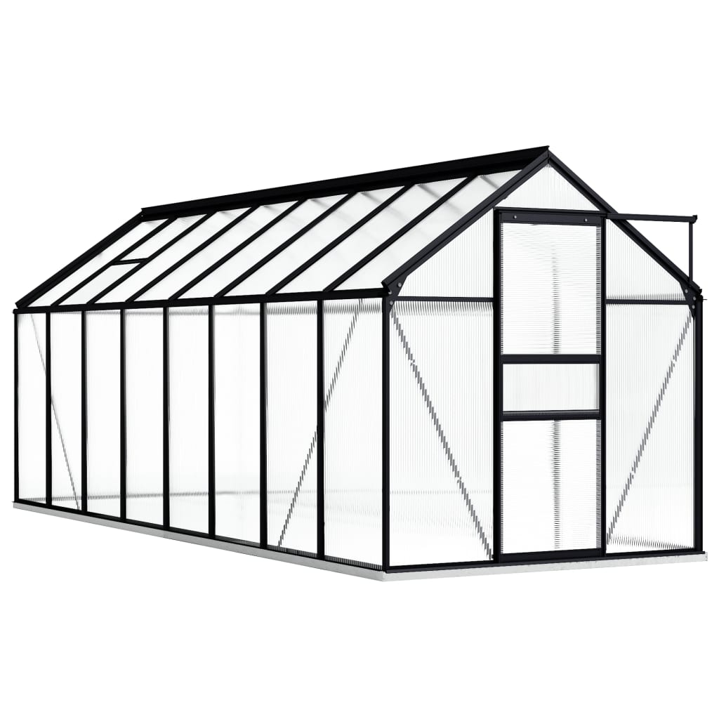 Berkfield Greenhouse with Base Frame Anthracite Aluminium 9.31 m�__