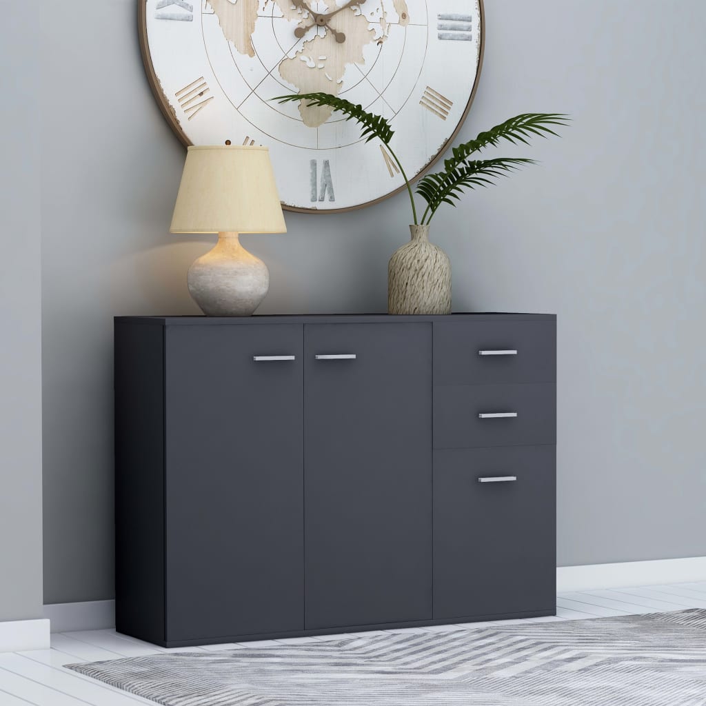 Berkfield Sideboard Grey 105x30x75 cm Engineered Wood