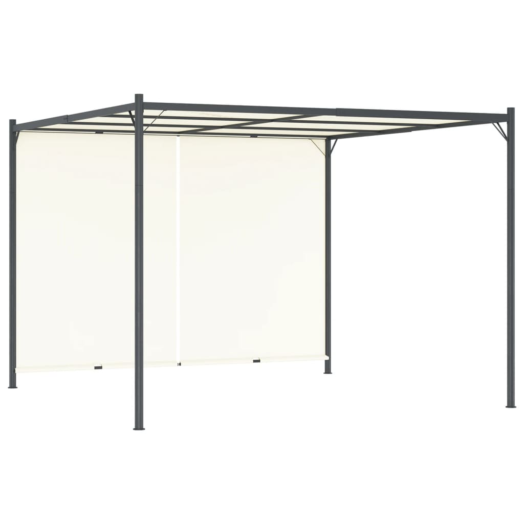Berkfield Pergola with Adjustable Roof Cream White 3x3 m Steel