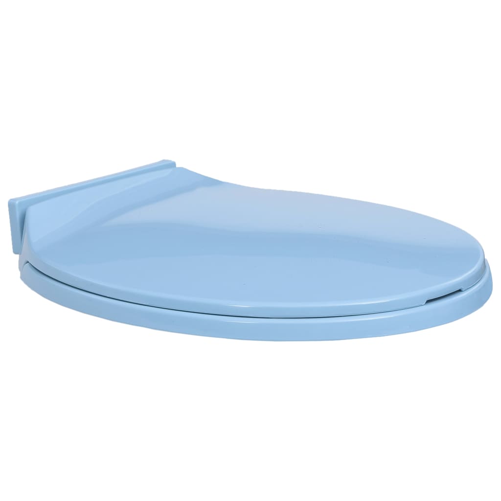 Berkfield Soft-Close Toilet Seat Blue Oval