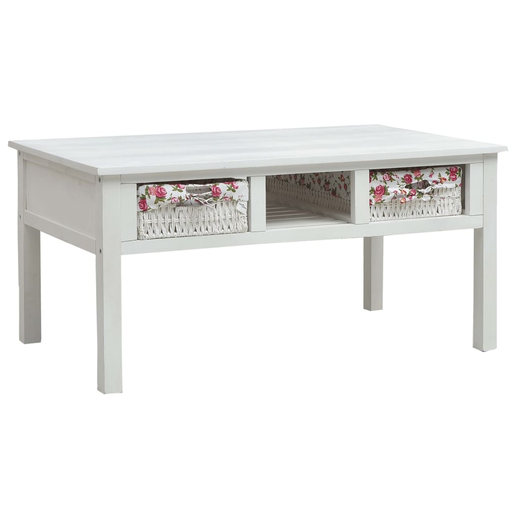 Berkfield Coffee Table White 99.5x60x48 cm Wood