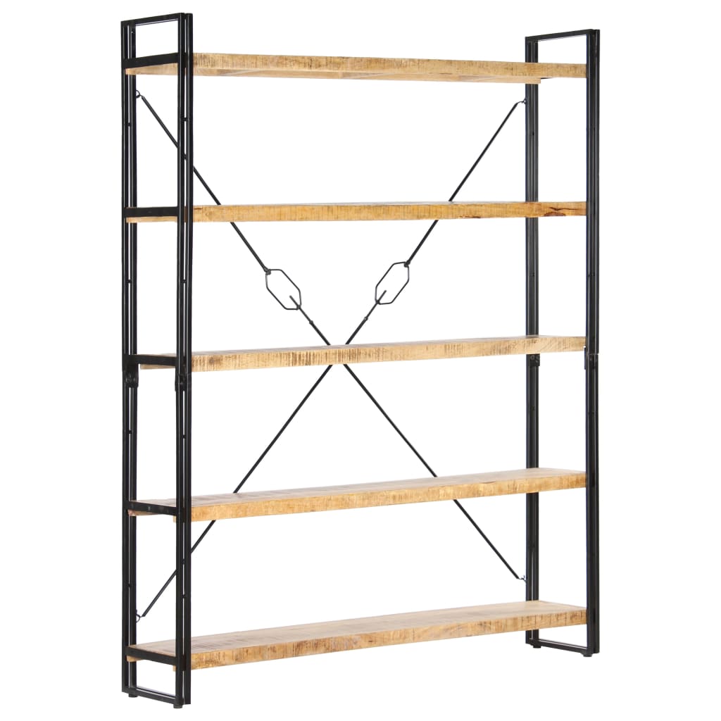 Berkfield 5-Tier Bookcase 140x30x180 cm Solid Mango Wood