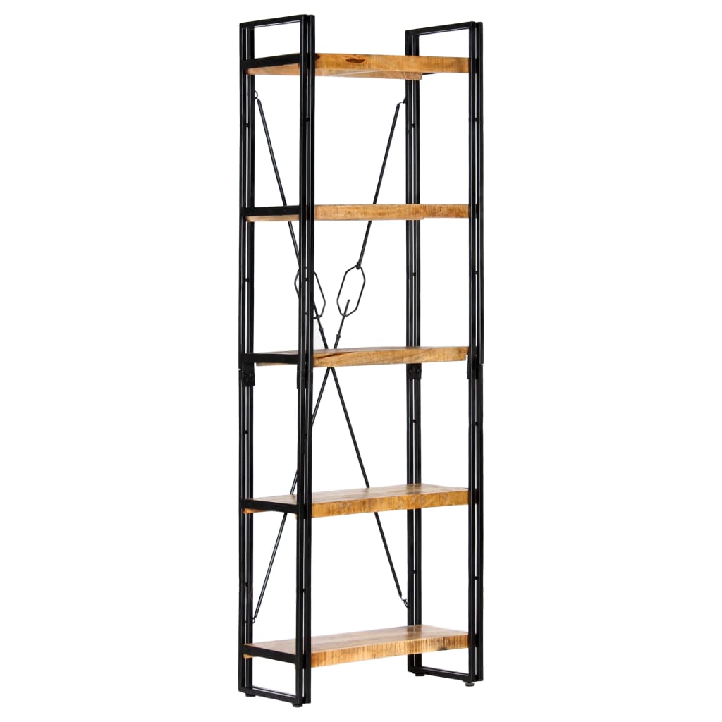 Berkfield 5-Tier Bookcase 60x30x180 cm Solid Mango Wood