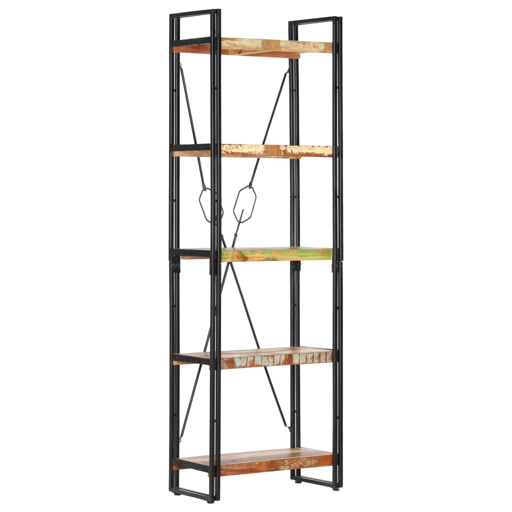 Berkfield 5-Tier Bookcase 60x30x180 cm Solid Reclaimed Wood