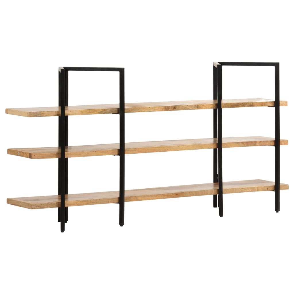 Berkfield 3-Tier Bookcase 160x31x80 cm Solid Mango Wood