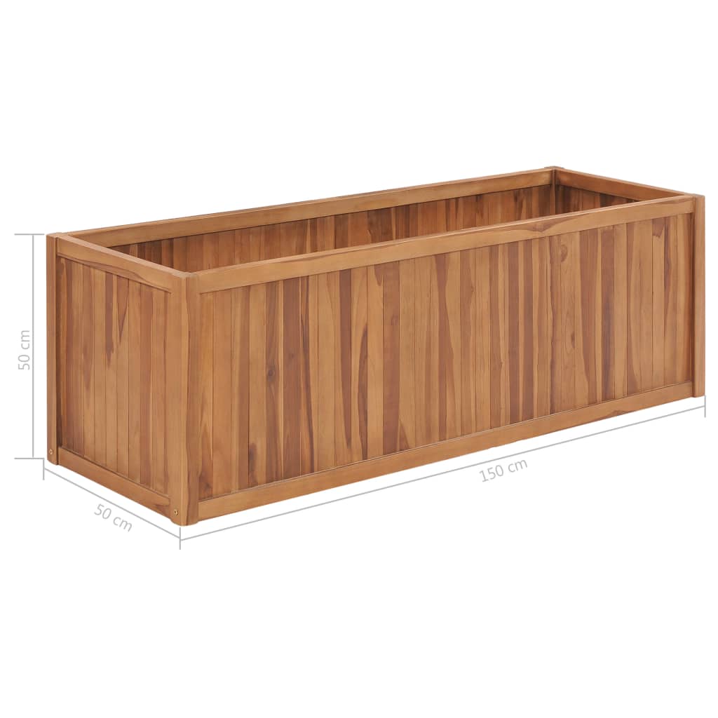 Berkfield Garden Raised Bed 150x50x50 cm Solid Teak Wood