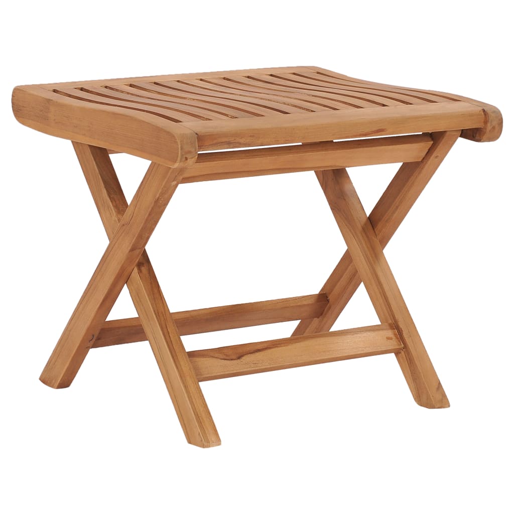 Berkfield Folding Footrest 46.5x49x41.5 cm Solid Teak Wood