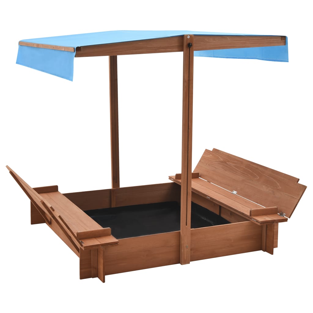 Berkfield Sandbox with Roof Firwood 122x120x123 cm