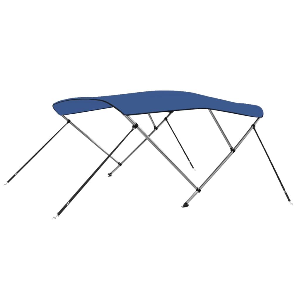 Berkfield 3 Bow Bimini Top Blue 183x140x137 cm