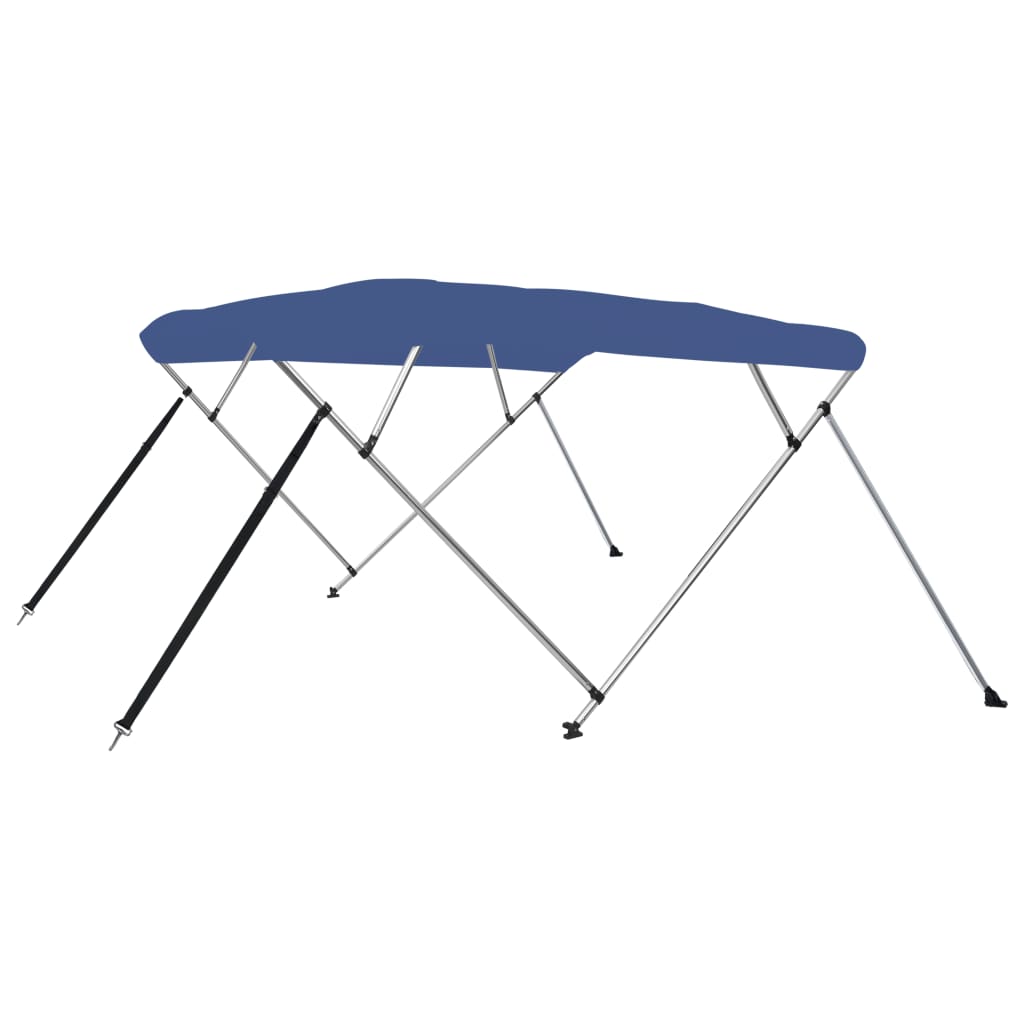 Berkfield 4 Bow Bimini Top Blue 243x180x137 cm