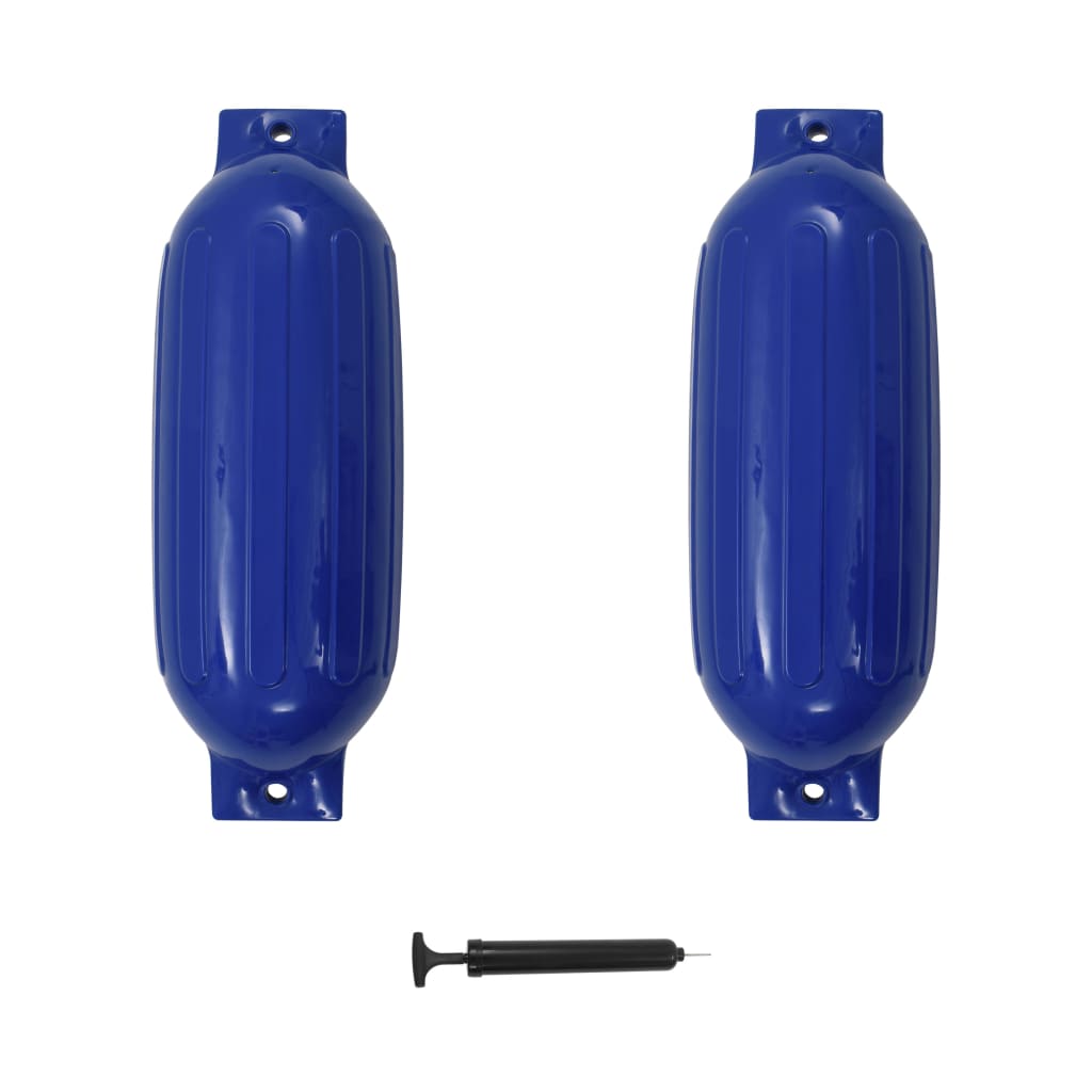 Berkfield Boat Fender 2 pcs Blue 69x21.5 cm PVC