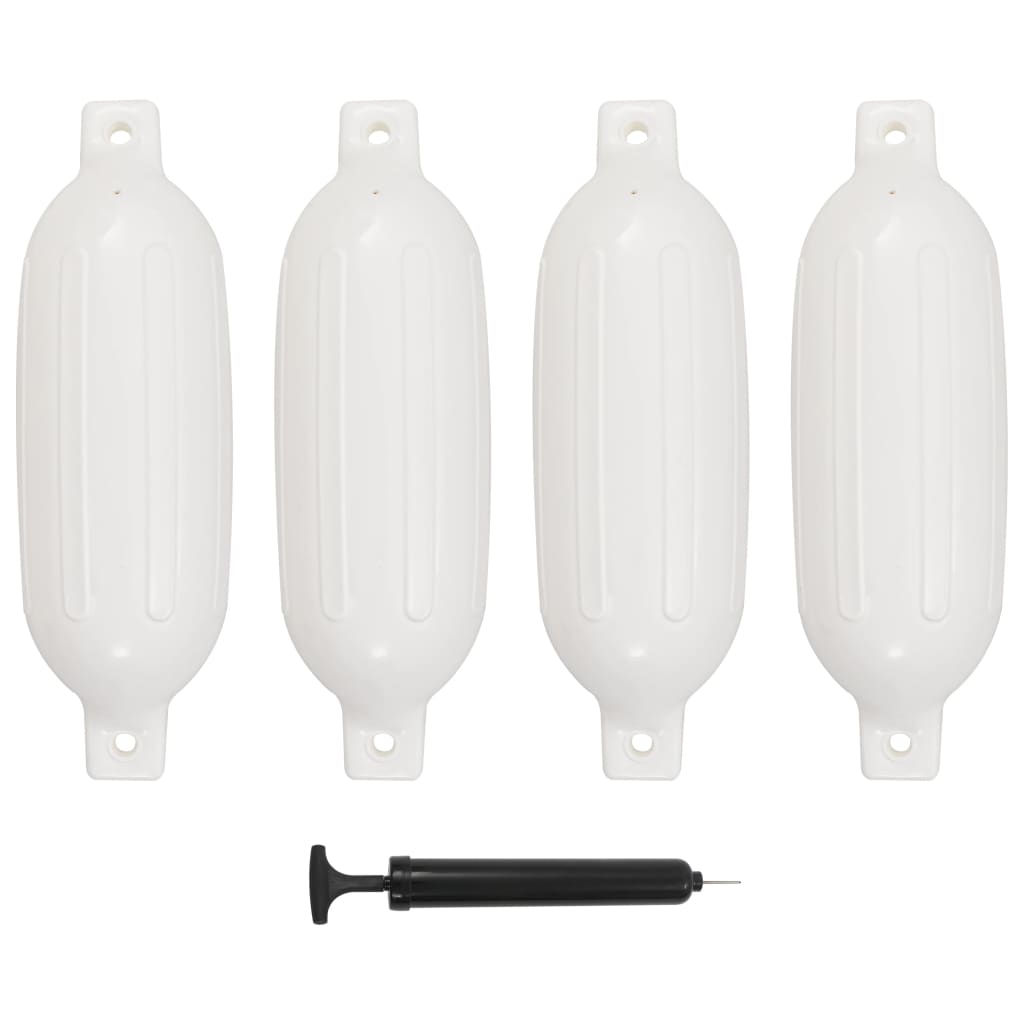 Berkfield Boat Fender 4 pcs White 58.5x16.5 cm PVC