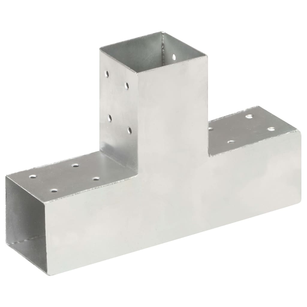 Berkfield Post Connector T Shape Galvanised Metal 71x71 mm