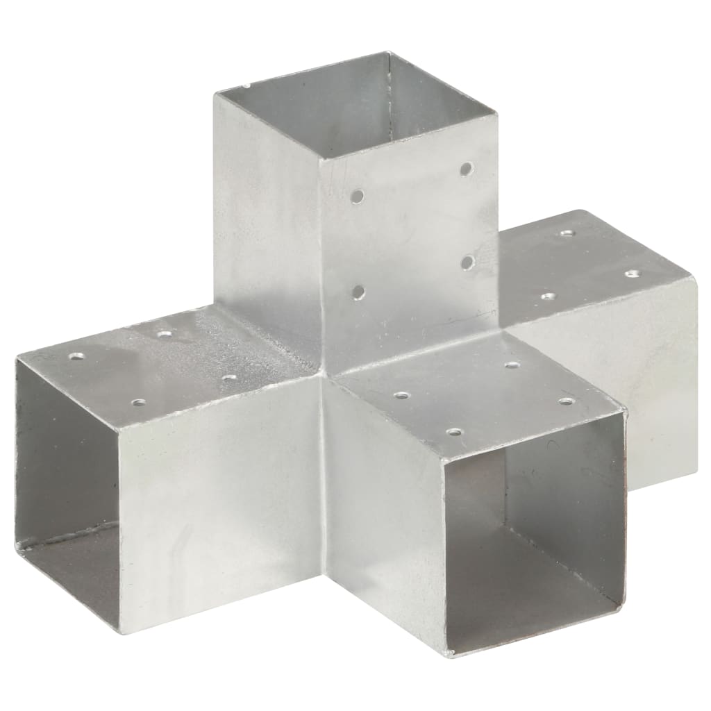 Berkfield Post Connector X Shape Galvanised Metal 91x91 mm