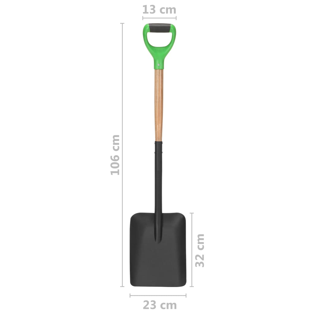 Berkfield Garden Shovel D Grip Steel and Hardwood