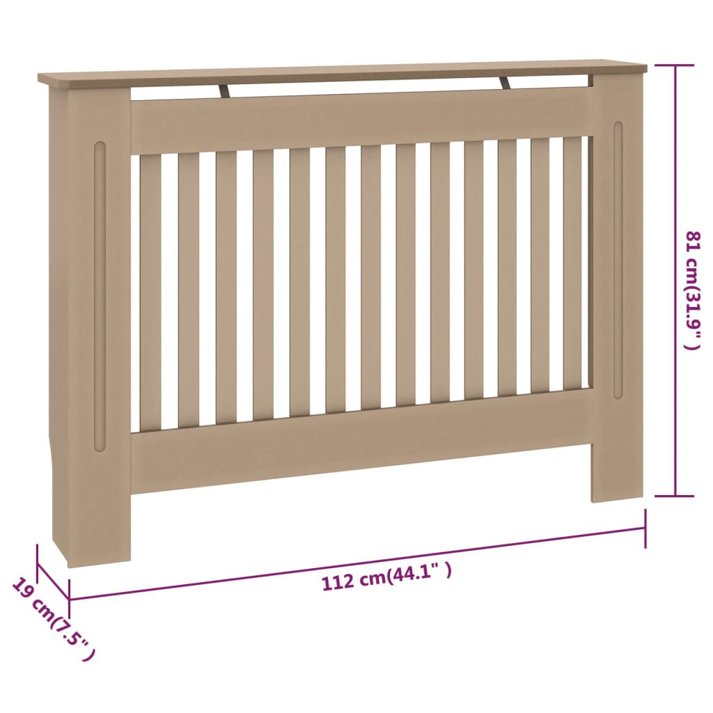 Berkfield Radiator Cover 112x19x81 cm MDF