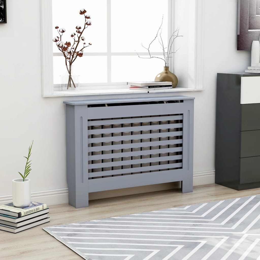 Berkfield Radiator Cover Anthracite 112x19x81 cm MDF