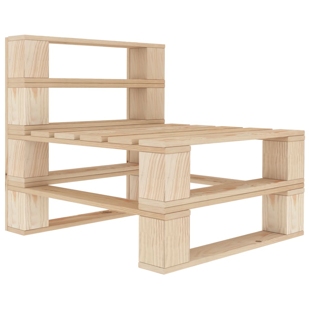 Berkfield Garden Pallet Middle Sofa Wood