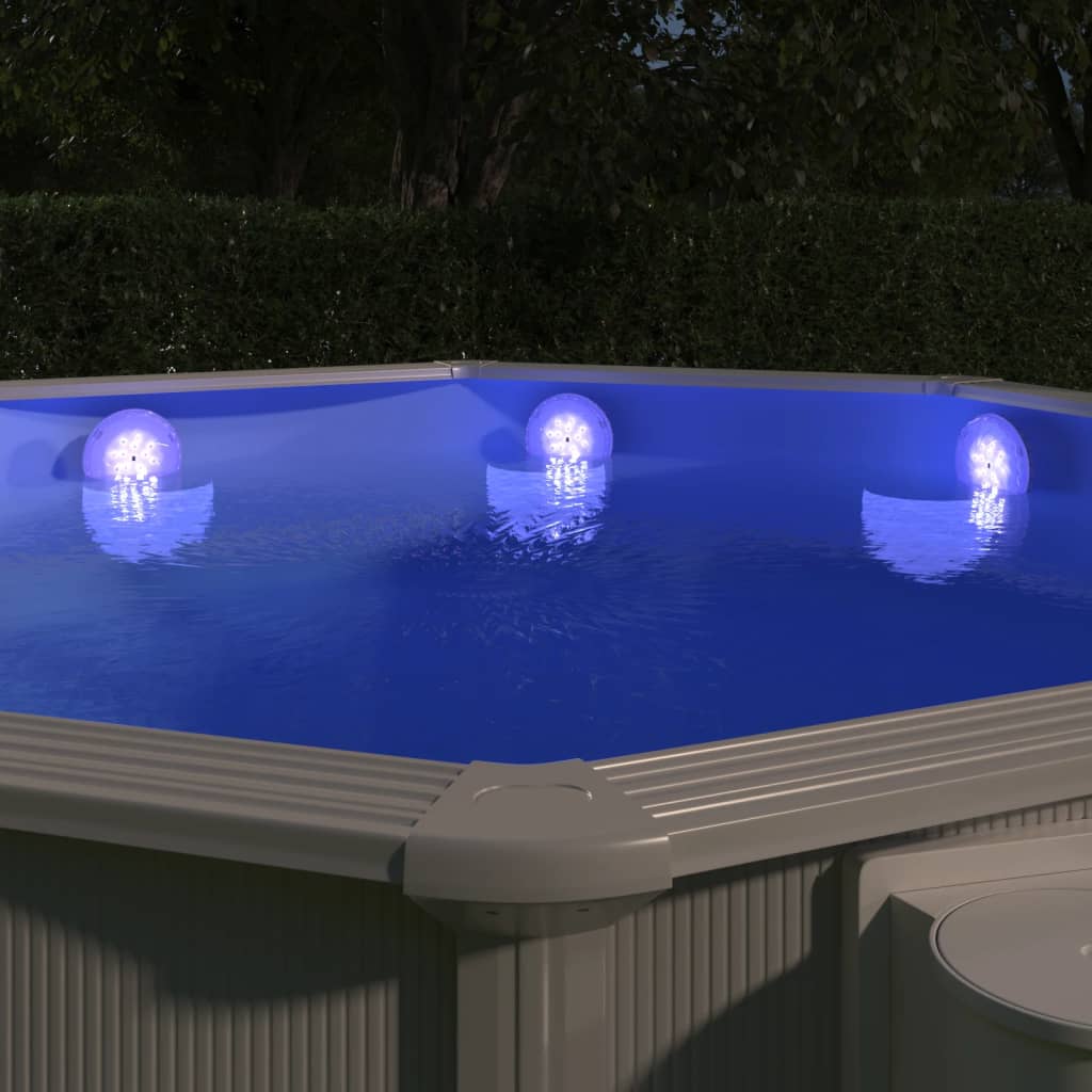 Berkfield Submersible Floating Pool LED Lamp with Remote Control White