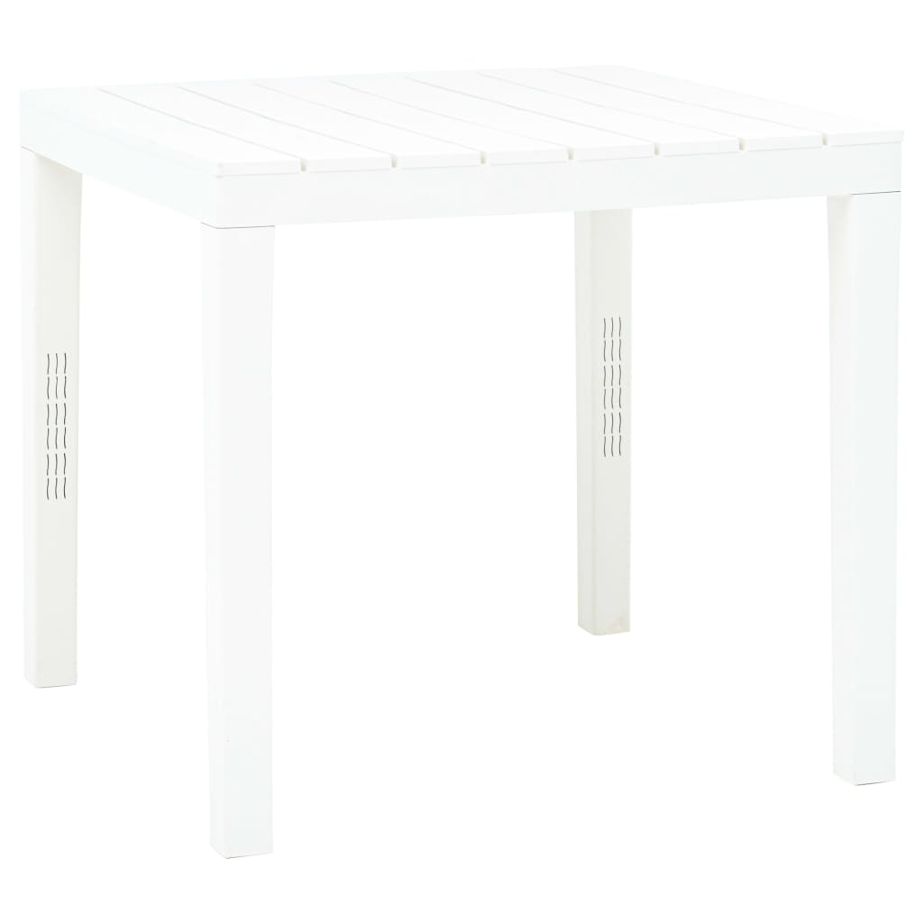 Berkfield Garden Table White 78x78x72 cm Plastic