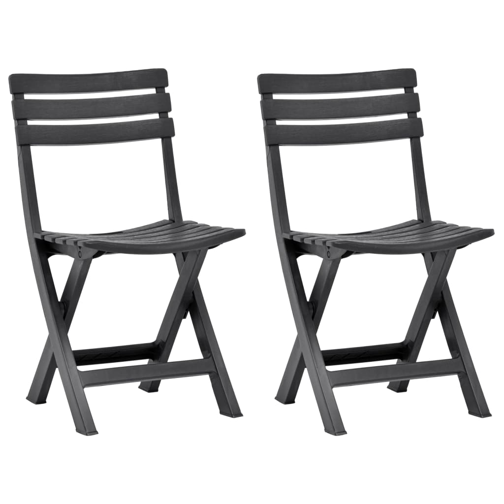 Berkfield Folding Garden Chairs 2 pcs Plastic Anthracite