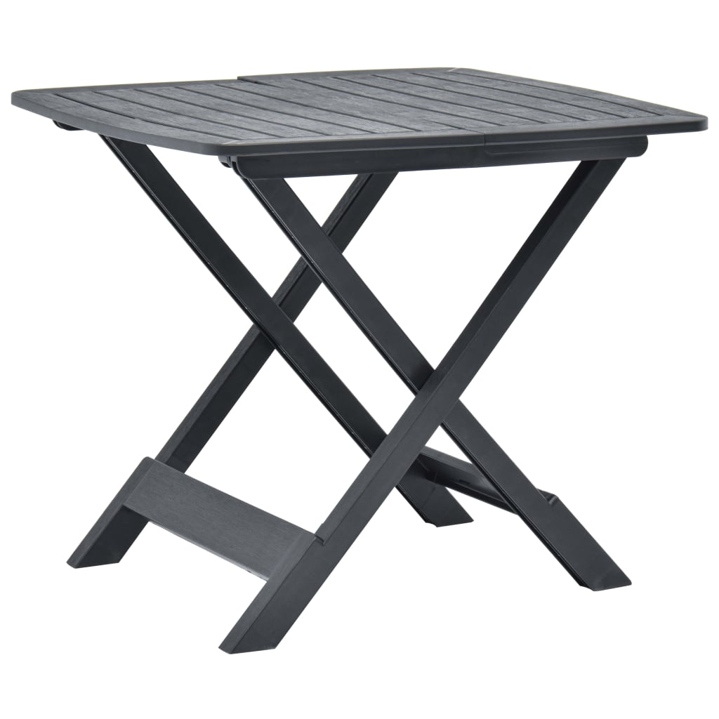 Berkfield Folding Garden Table Anthracite 79x72x70 cm Plastic