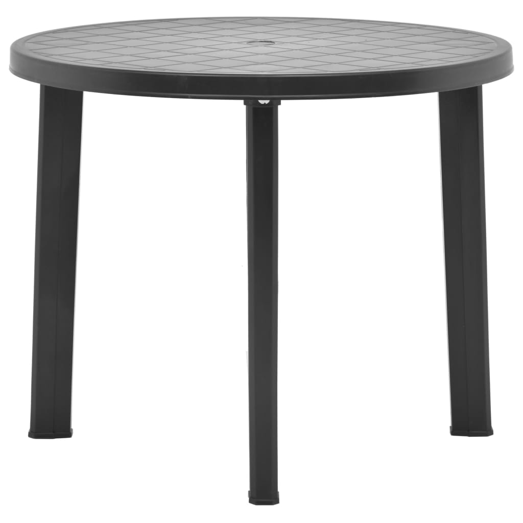 Berkfield Garden Table Anthracite 89 cm Plastic