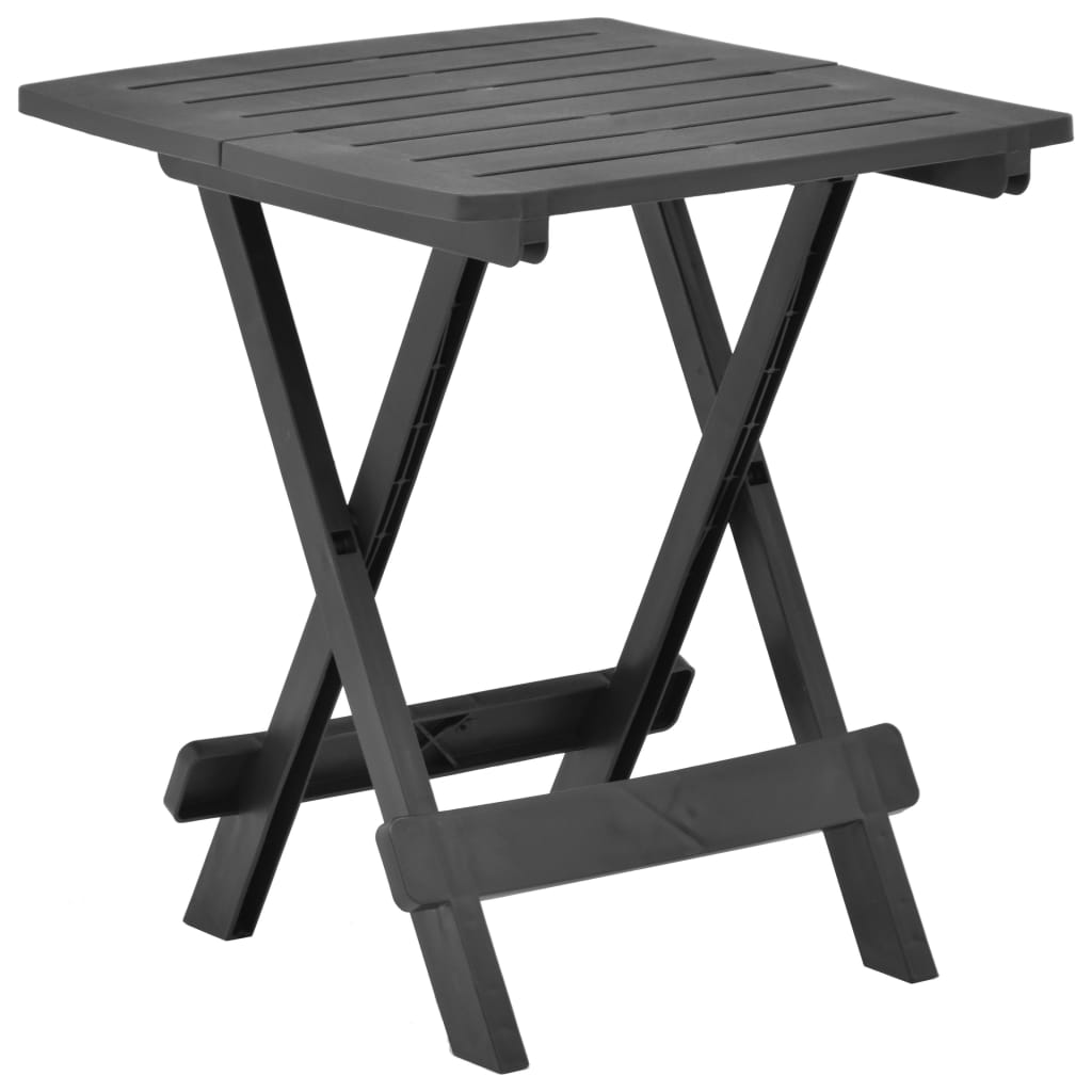 Berkfield Folding Garden Table Anthracite 45x43x50 cm Plastic