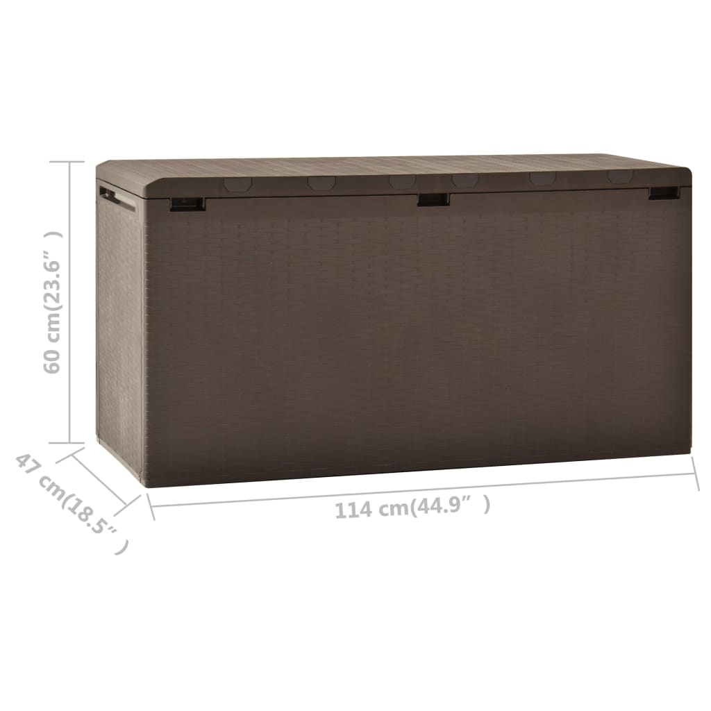 Berkfield Garden Storage Box Brown 114x47x60 cm