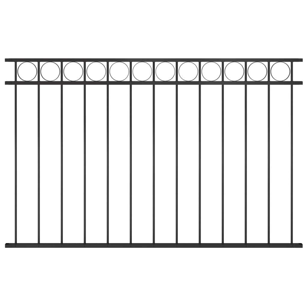 Berkfield Fence Panel Steel 1.7x1 m Black