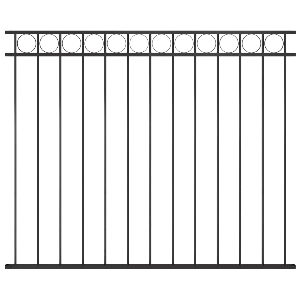 Berkfield Fence Panel Steel 1.7x1.5 m Black