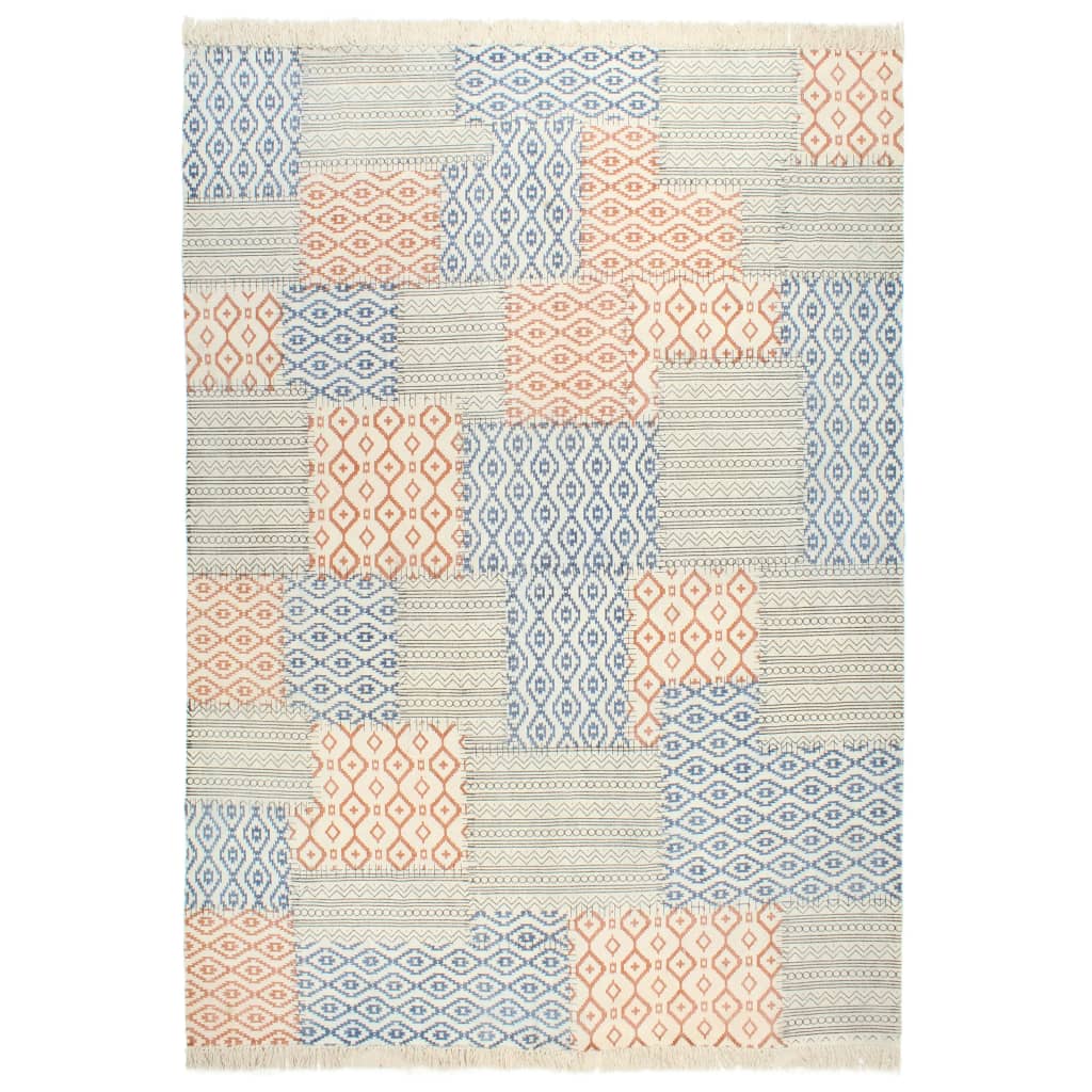 Berkfield Handwoven Kilim Rug Cotton 200x290 cm Printed Multicolour
