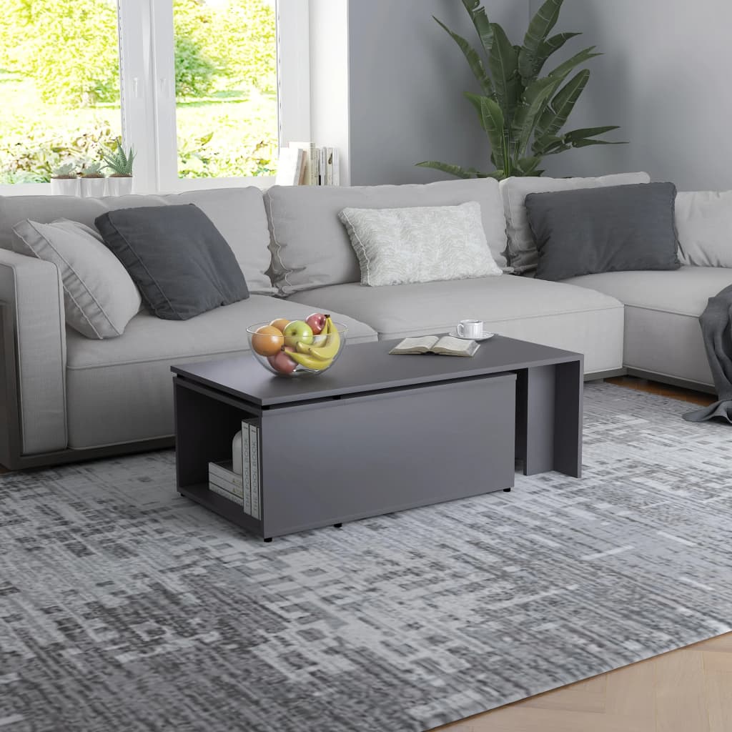 Berkfield Coffee Table Grey 150x50x35 cm Engineered Wood