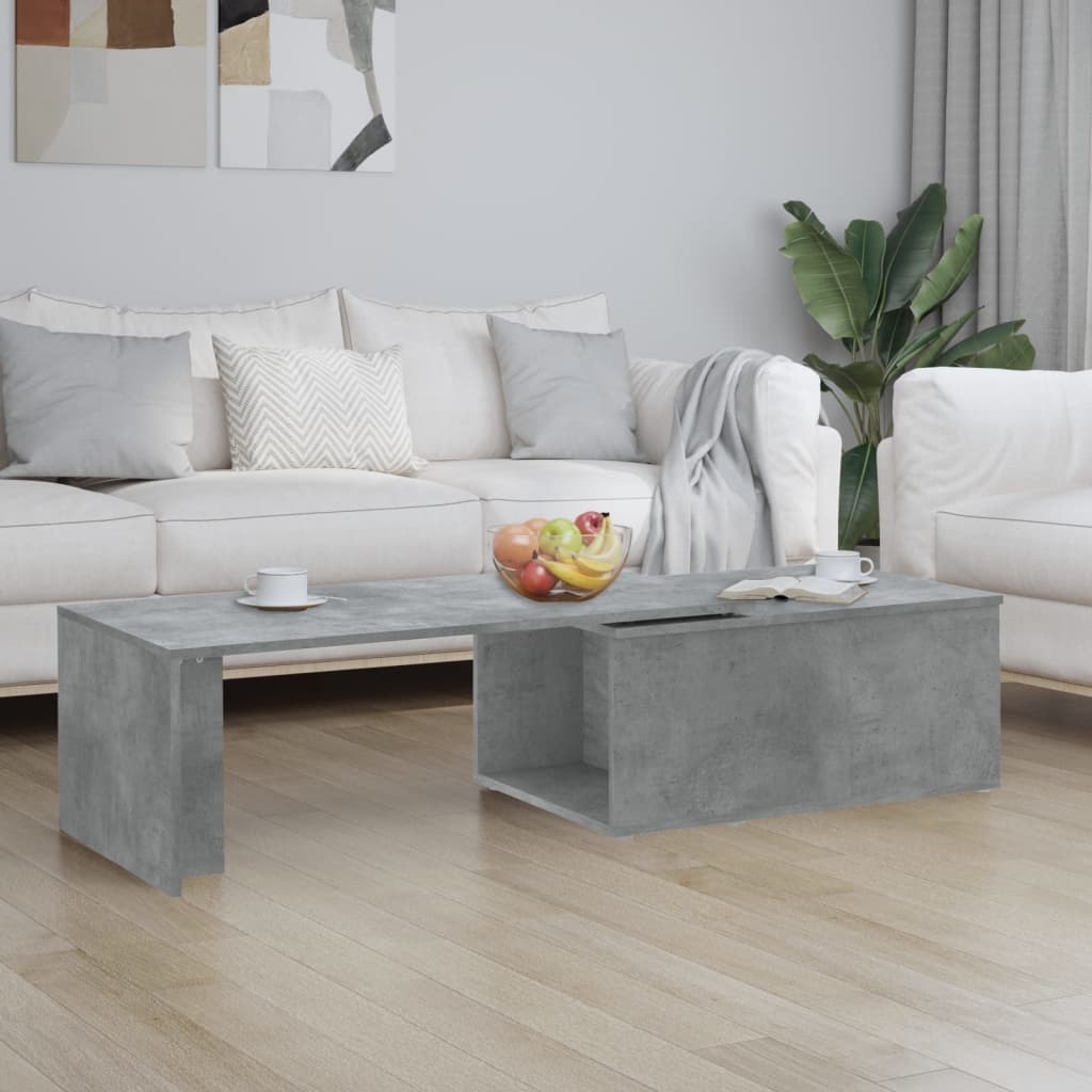 Berkfield Coffee Table Concrete Grey 150x50x35 cm Engineered Wood