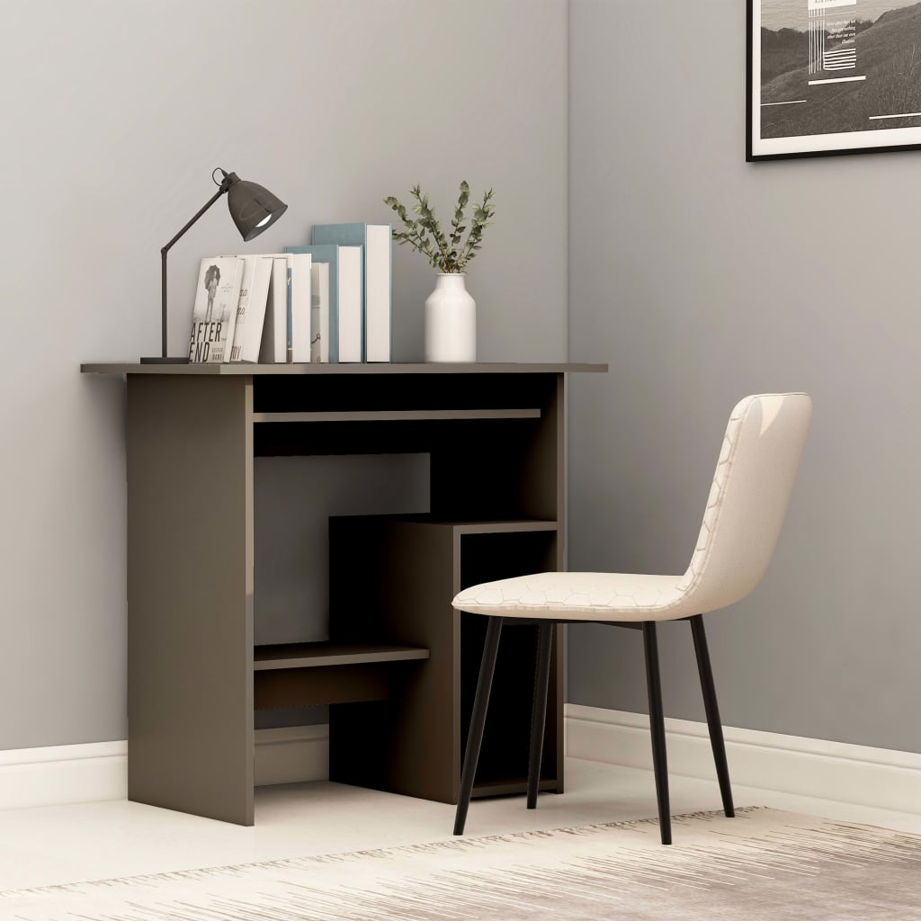 Berkfield Desk Grey 80x45x74 cm Engineered Wood