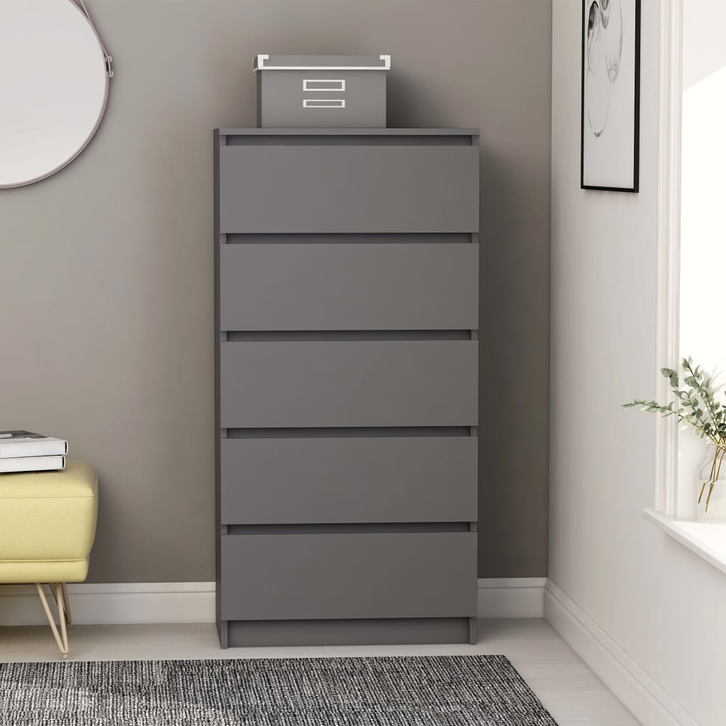 Berkfield Drawer Sideboard Grey 60x35x121 cm Engineered Wood