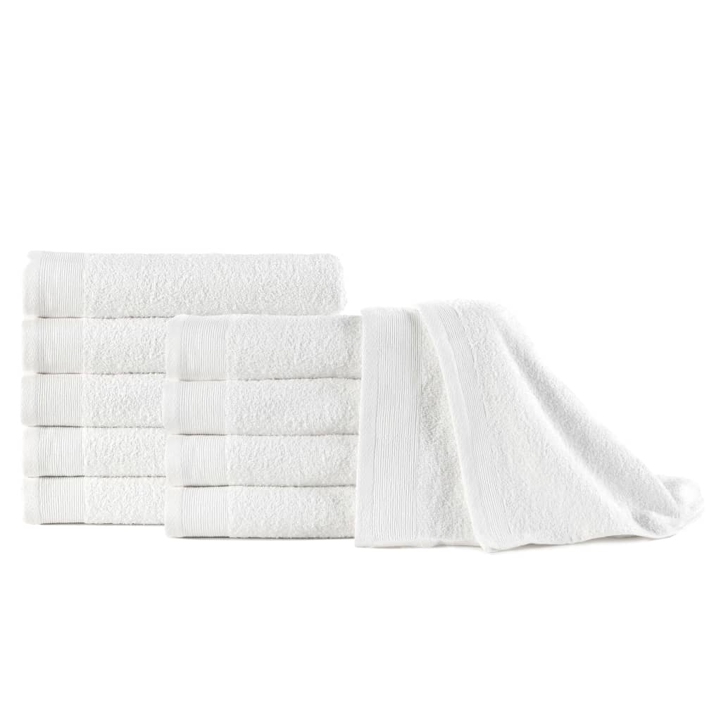 Berkfield Hand Towels 10 pcs Cotton 350 gsm 50x100 cm White