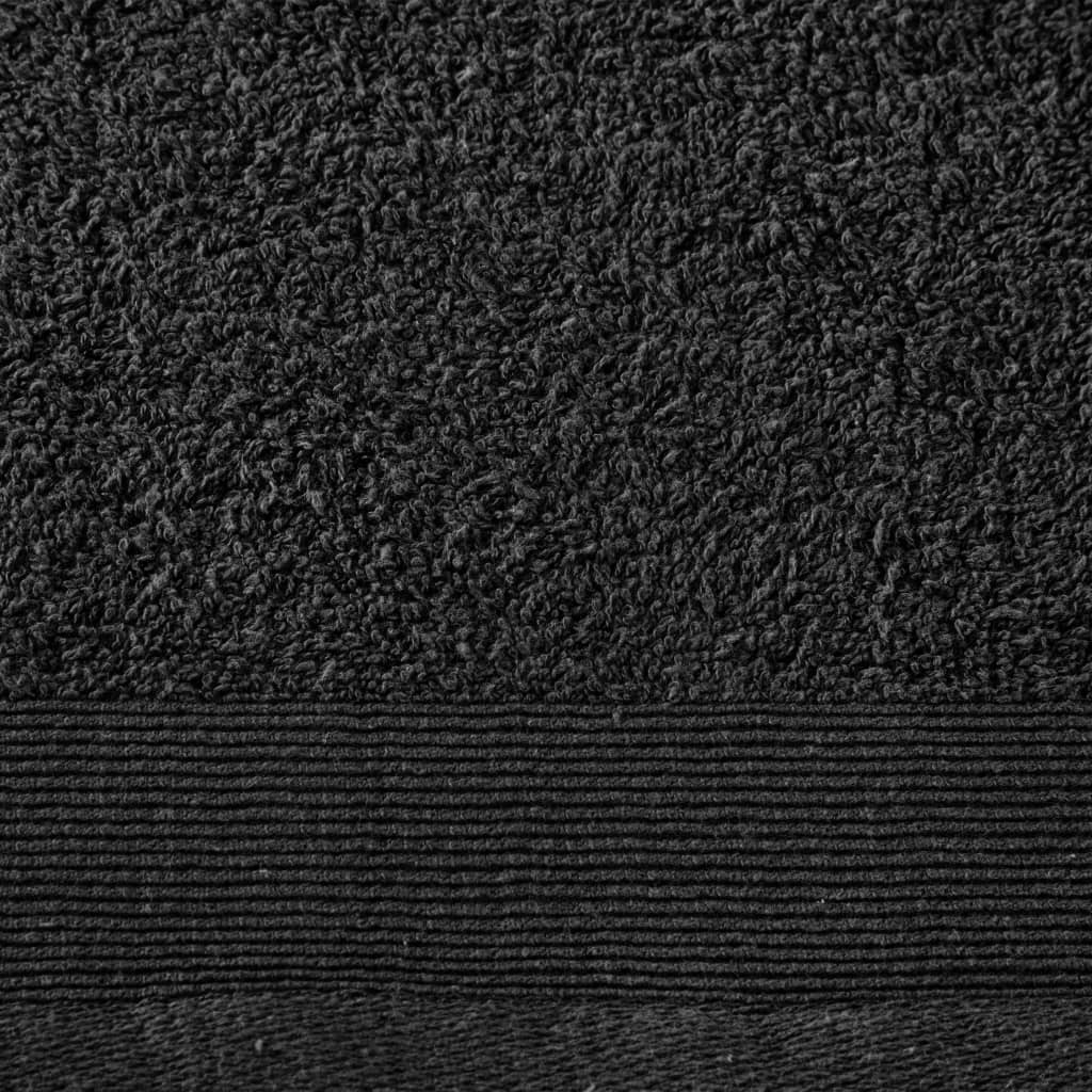 Berkfield Hand Towels 2 pcs Cotton 450 gsm 50x100 cm Black