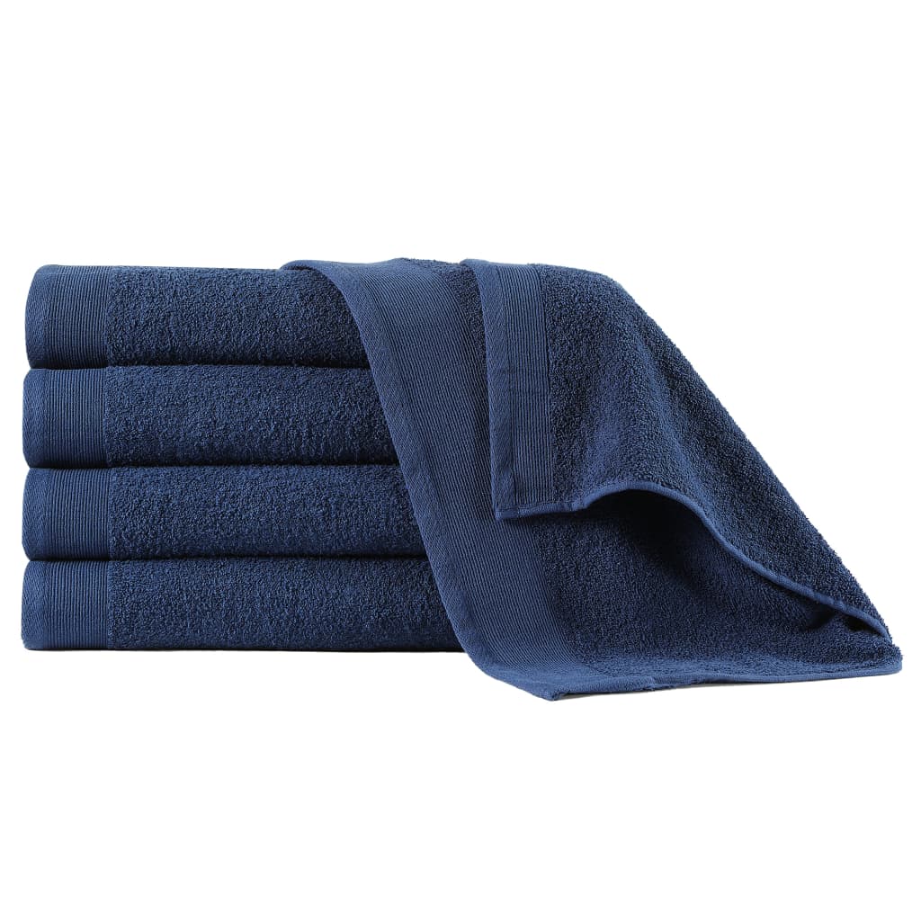 Berkfield Hand Towels 5 pcs Cotton 450 gsm 50x100 cm Navy