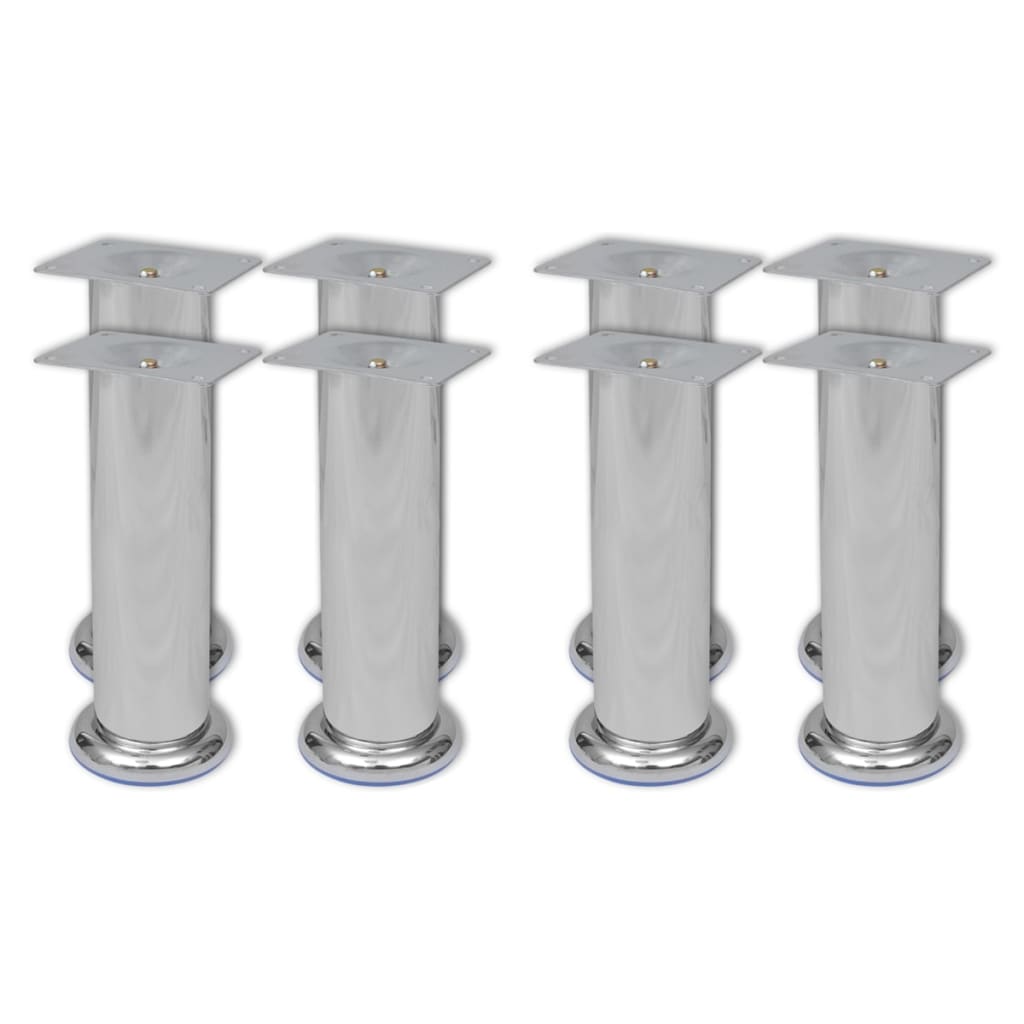 Berkfield Sofa Legs 8 pcs Round Chrome 180 mm