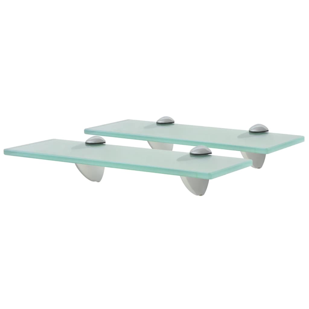 Berkfield Floating Shelves 2 pcs Glass 30x10 cm 8 mm