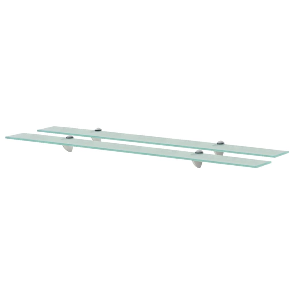 Berkfield Floating Shelves 2 pcs Glass 100x20 cm 8 mm